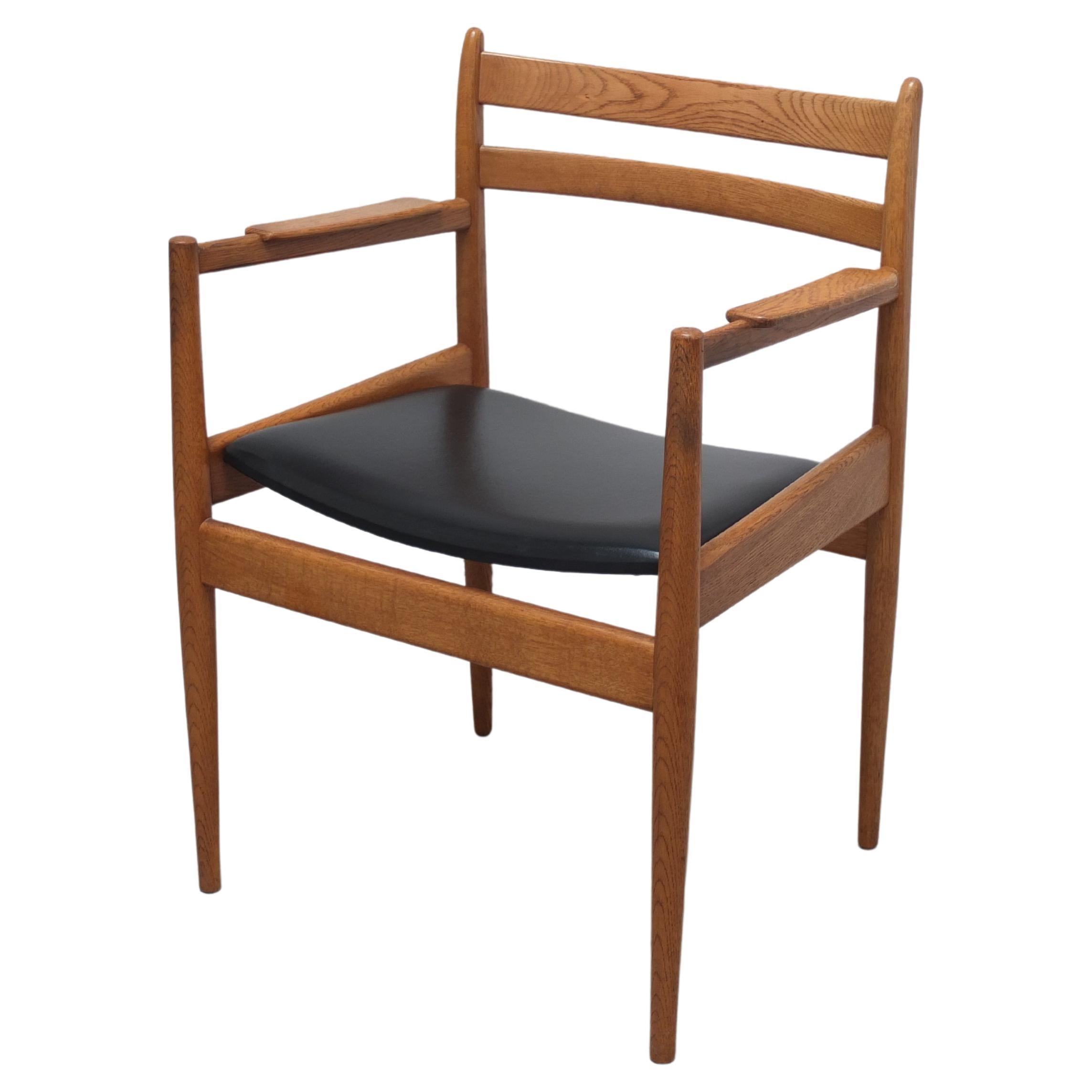 Rare Armchair in Oak by Jos De Mey for Van Den Berghe-Pauvers, 1960s For Sale