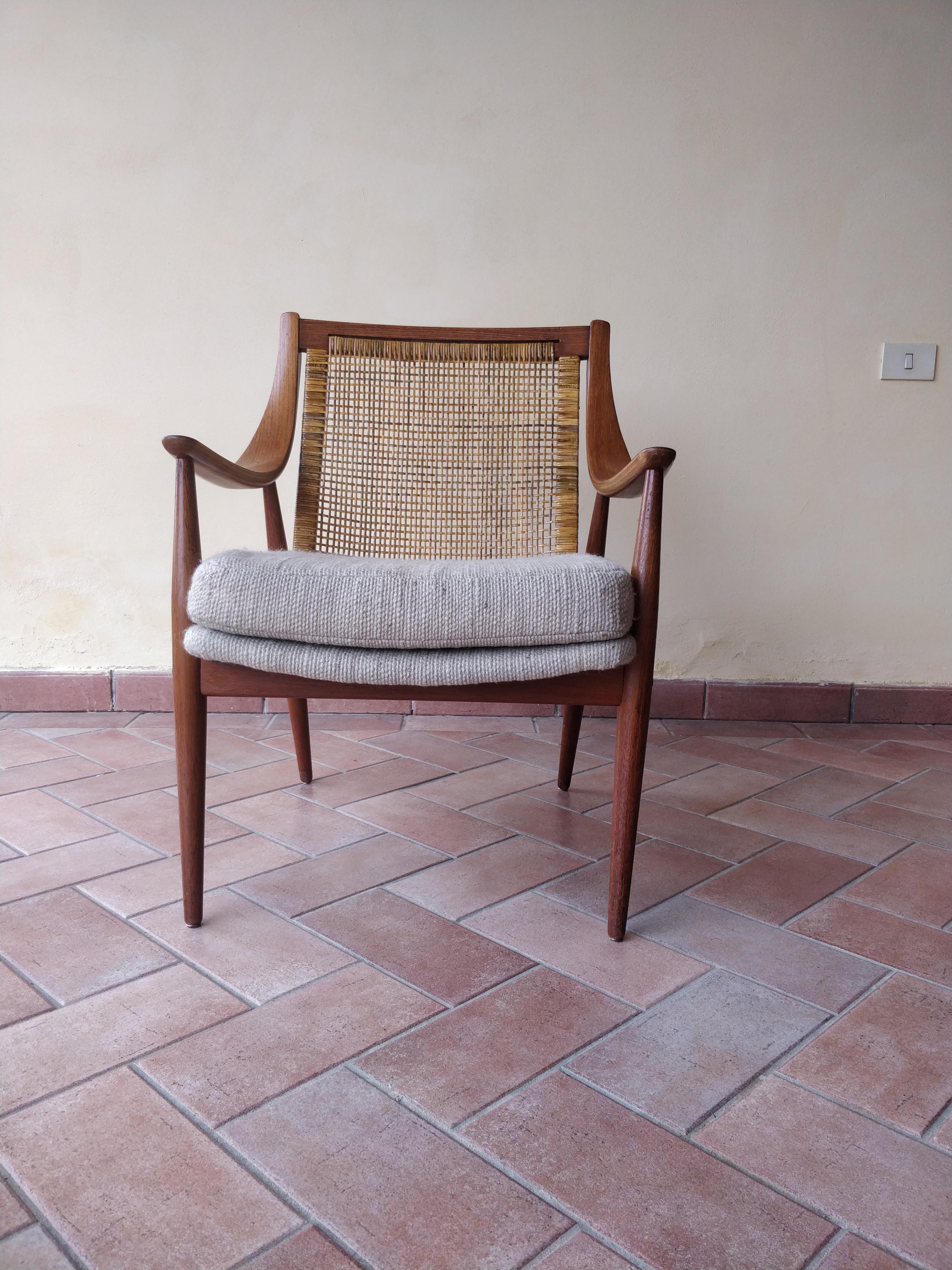 Fait main Rare fauteuil Mod. 147 Peter Hvidt & Orla Molgaard-Nielsen pour France & Søn en vente