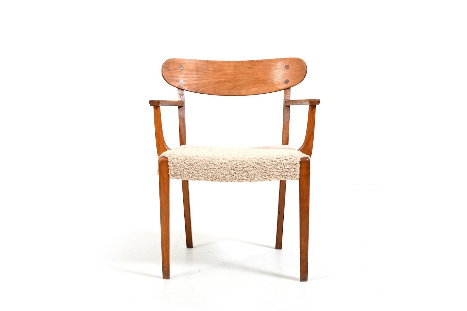 Sillón raro, Modelo C.521 de Hans Wegner 1941 Danés en venta