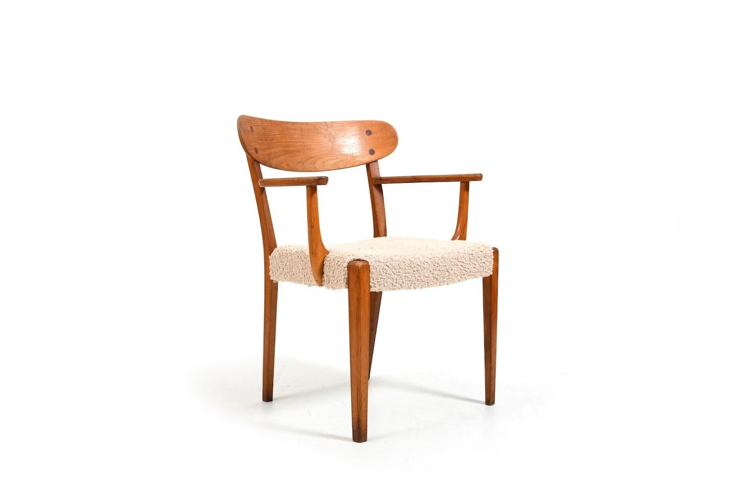 Sillón raro, Modelo C.521 de Hans Wegner 1941 en Bueno estado para la venta en Handewitt, DE