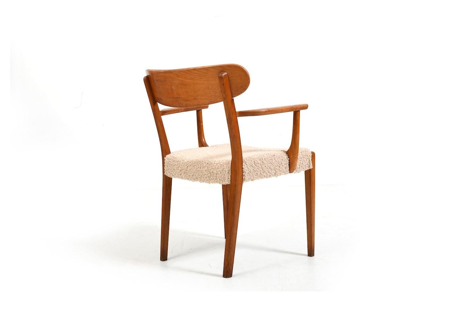 Sillón raro, Modelo C.521 de Hans Wegner 1941 Piel de carnero en venta