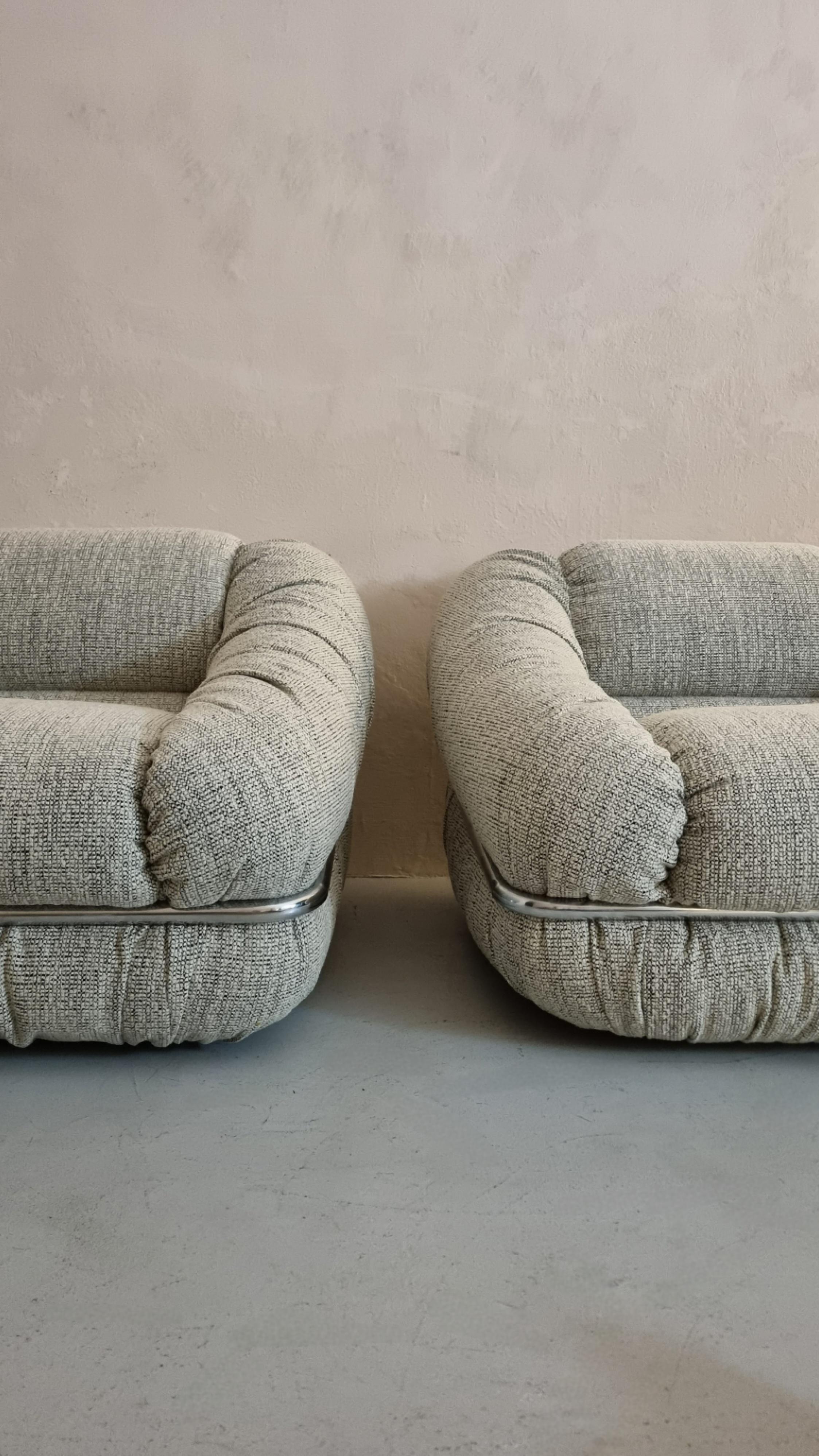 Fauteuils rares de fabrication italienne, 1970 en vente 2