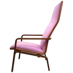 Rare Arne Jacobsen St. Catherines Chairs Rosewood Fabric Purple Fritz Hansen '2'