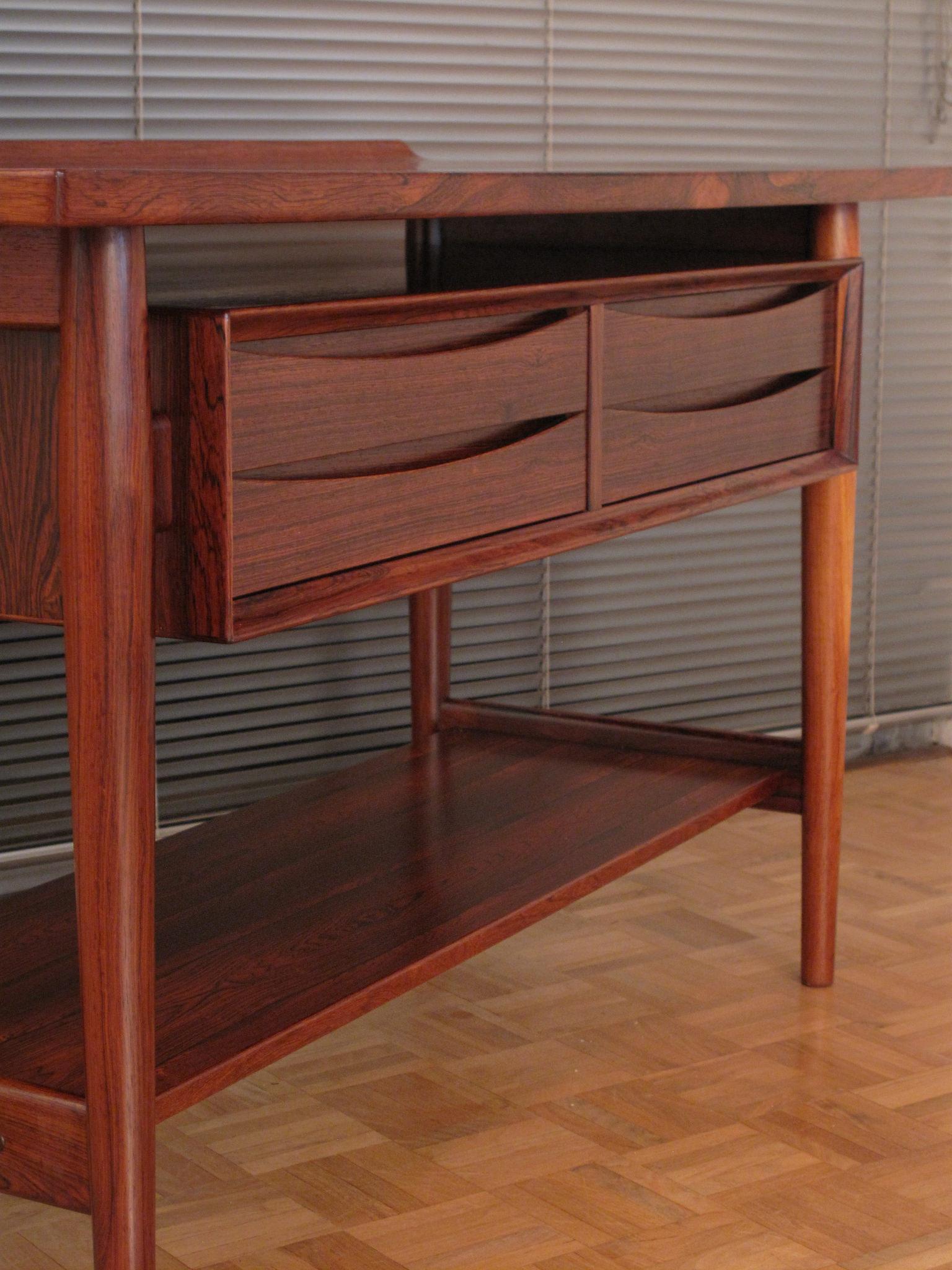 Veneer Arne Vodder Rosewood Console Table for Sibast