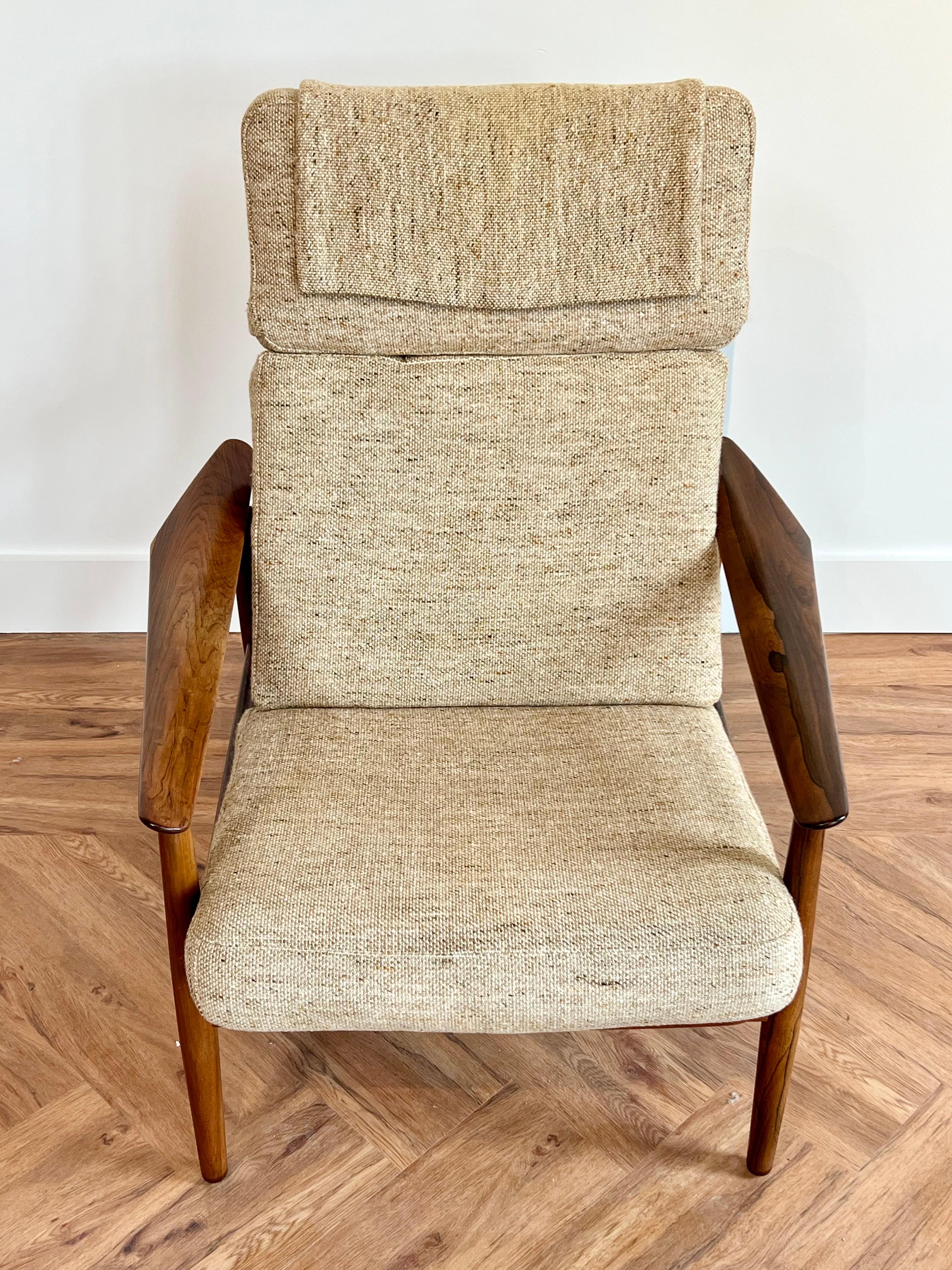 Rare Arne Vodder Rosewood FD164 Adjustable Lounge Chair c1960s For Sale 7