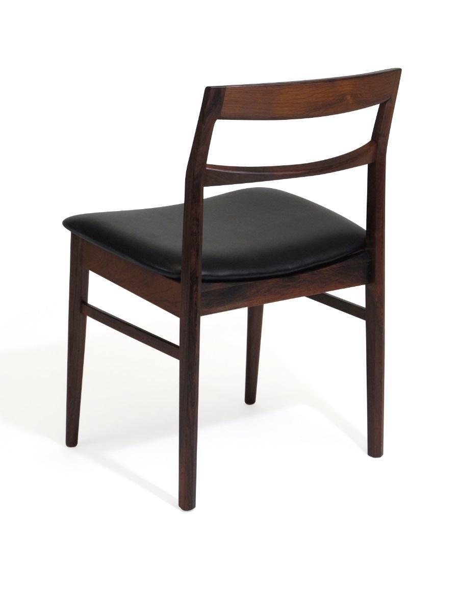 Oiled Rare Arne Vodder Solid Rosewood Dining Chairs, Set of 8