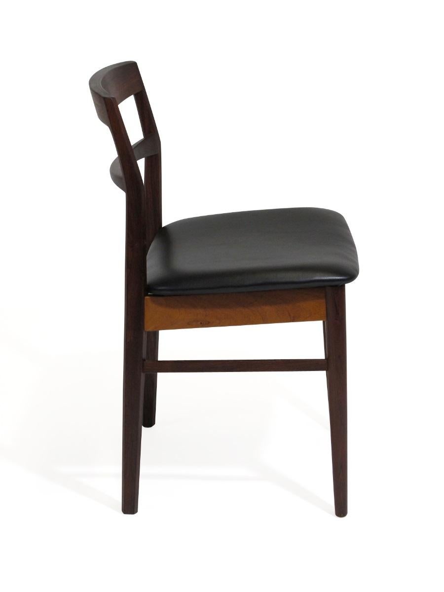 Rare Arne Vodder Solid Rosewood Dining Chairs, Set of 8 In Excellent Condition In Oakland, CA