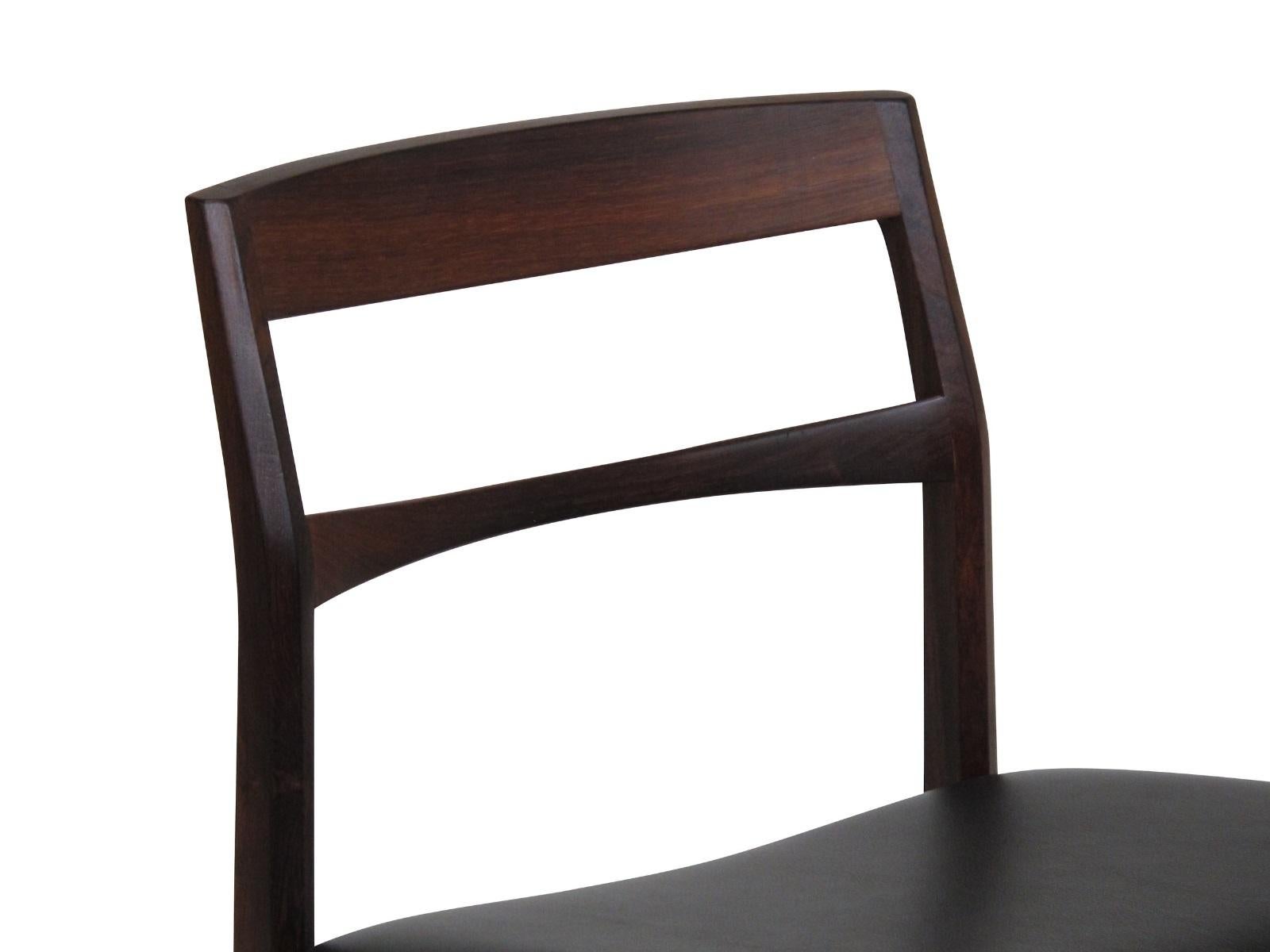 Rare Arne Vodder Solid Rosewood Dining Chairs, Set of 8 1