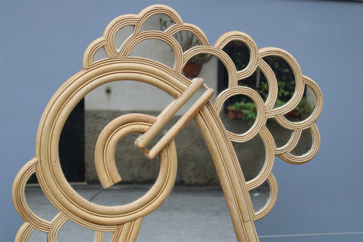 Rare arpex wall decoration consolle with mirror 1970 decoration Italian design ,with central drawer.