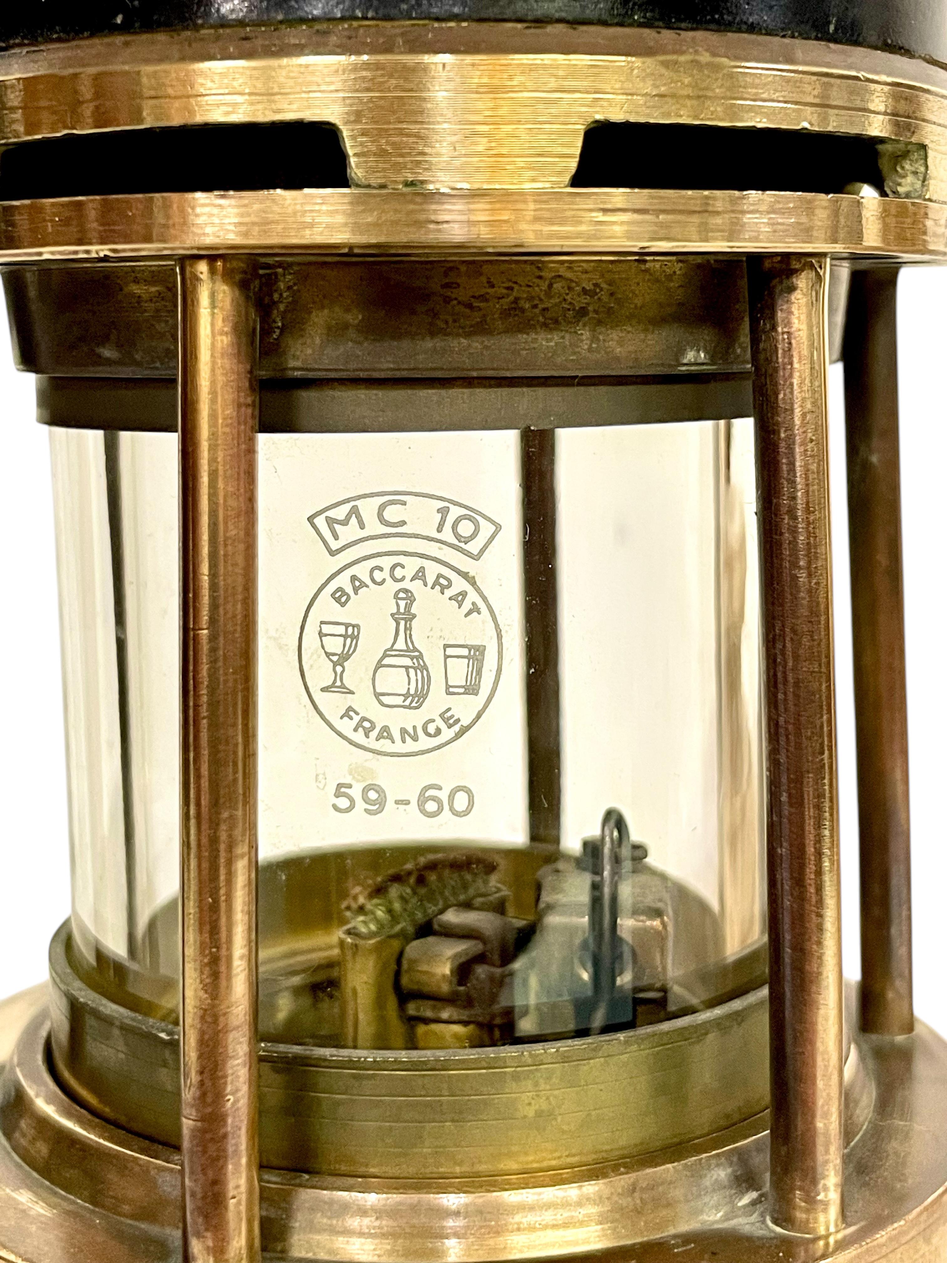 Seltene ARRAS Minerlampen mit Baccarat-Kristall, frühes 20. Jahrhundert im Angebot 9