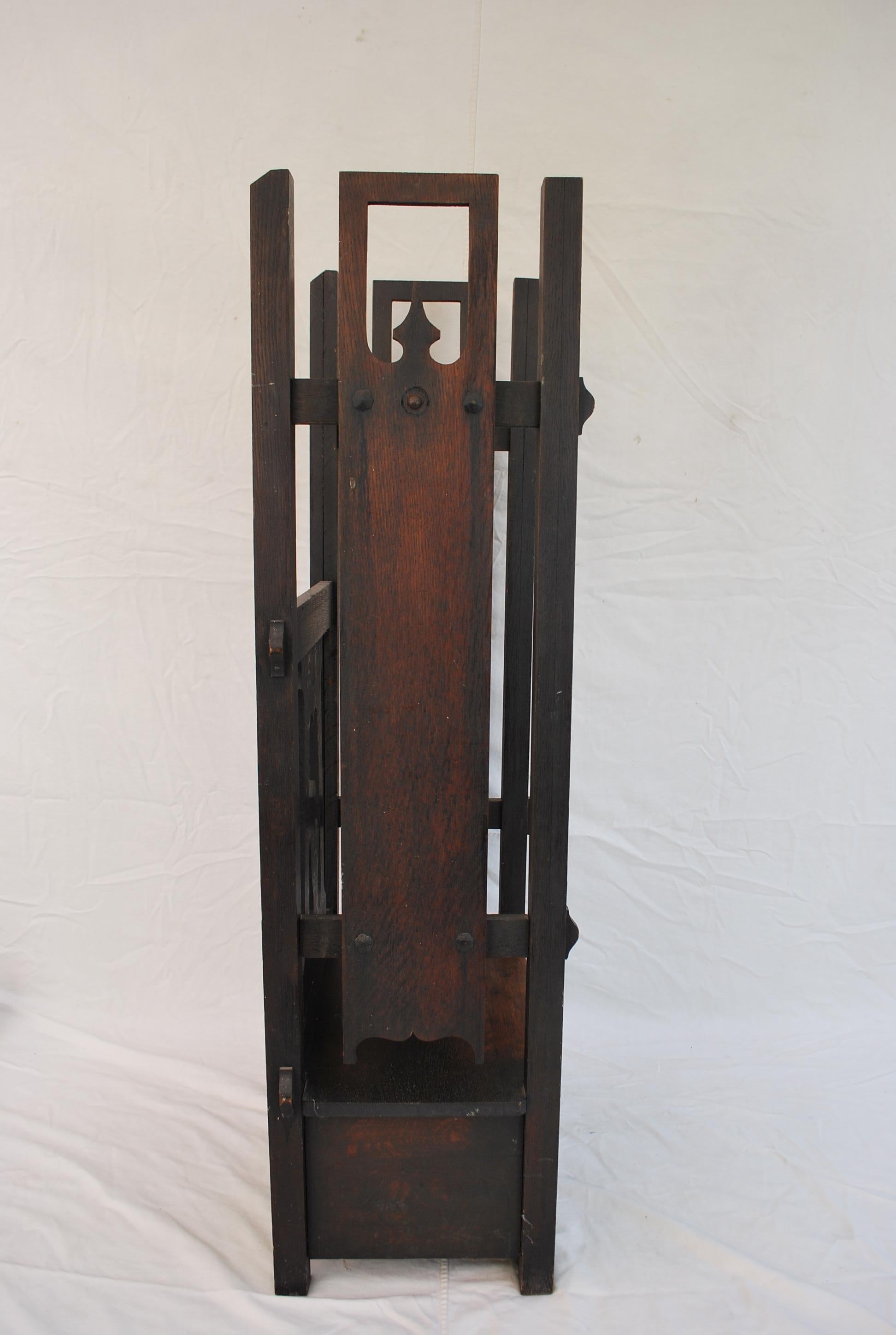 Arts and Crafts Rare Art and Craft coat rack For Sale