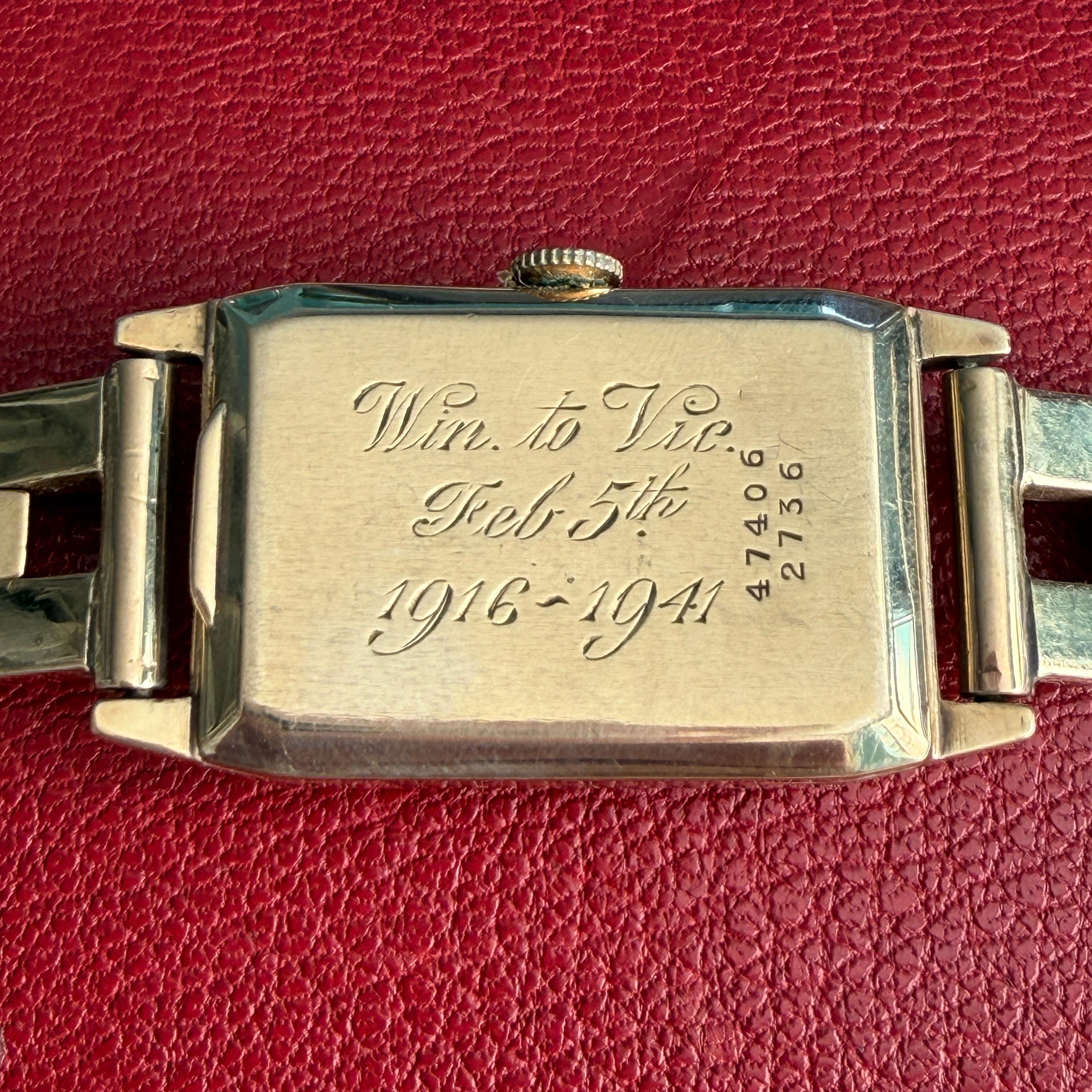 Raro reloj Art Decó 1938 Rolex Prince de oro macizo de 9 quilates Vintage en venta 8