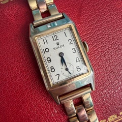 Raro reloj Art Decó 1938 Rolex Prince de oro macizo de 9 quilates Vintage