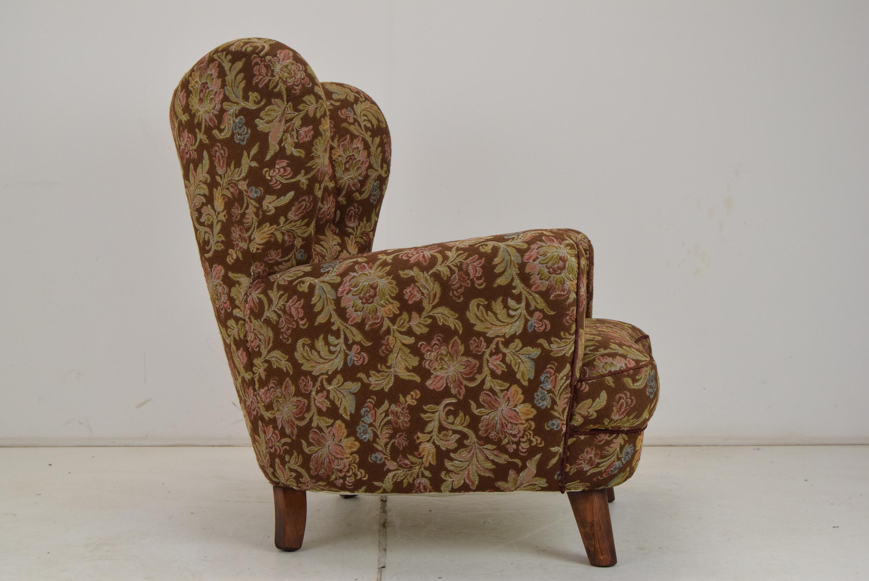 Seltener Art-déco-Sessel, 1940er-Jahre. im Angebot 1