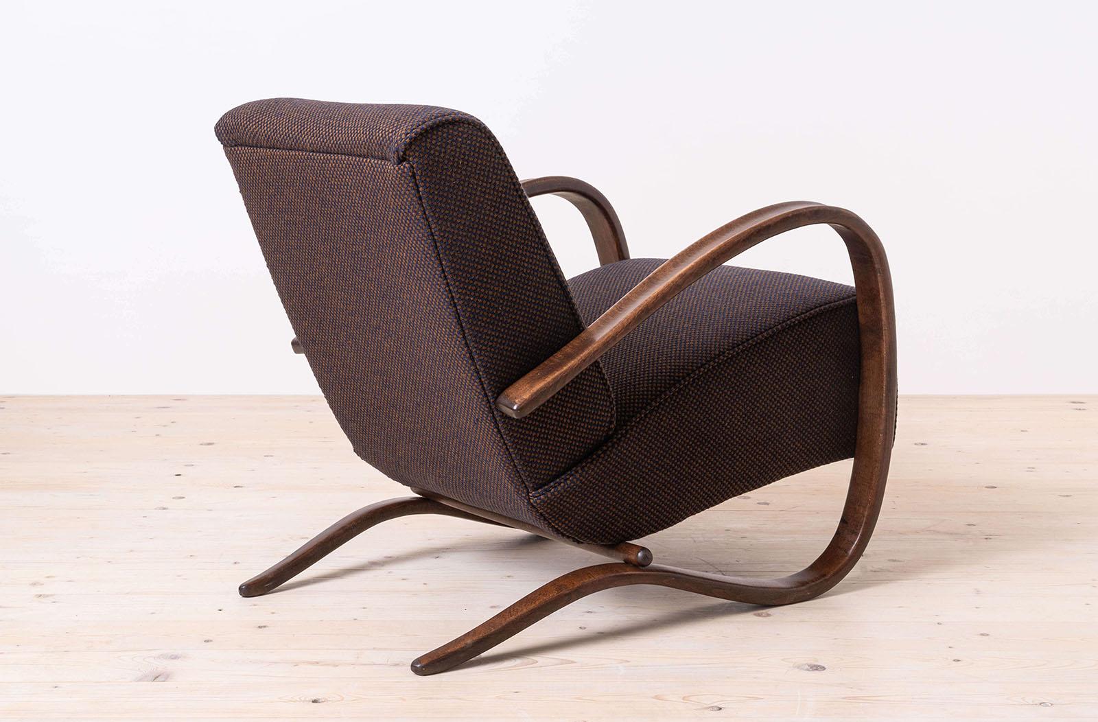 Art Deco Armchairs by J. Halabala, Model H269, Made by THONET, 1930s, Set of 2 in vendita 3