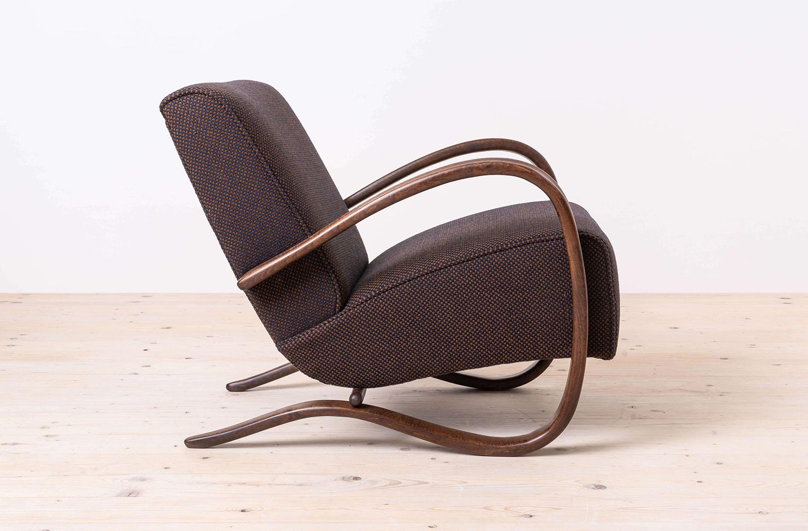 Art Deco Armchairs by J. Halabala, Model H269, Made by THONET, 1930s, Set of 2 in vendita 4