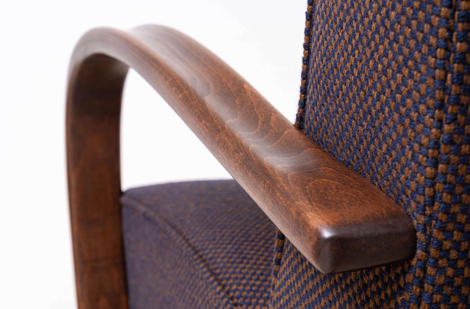 Art Deco Armchairs by J. Halabala, Model H269, Made by THONET, 1930s, Set of 2 in vendita 6
