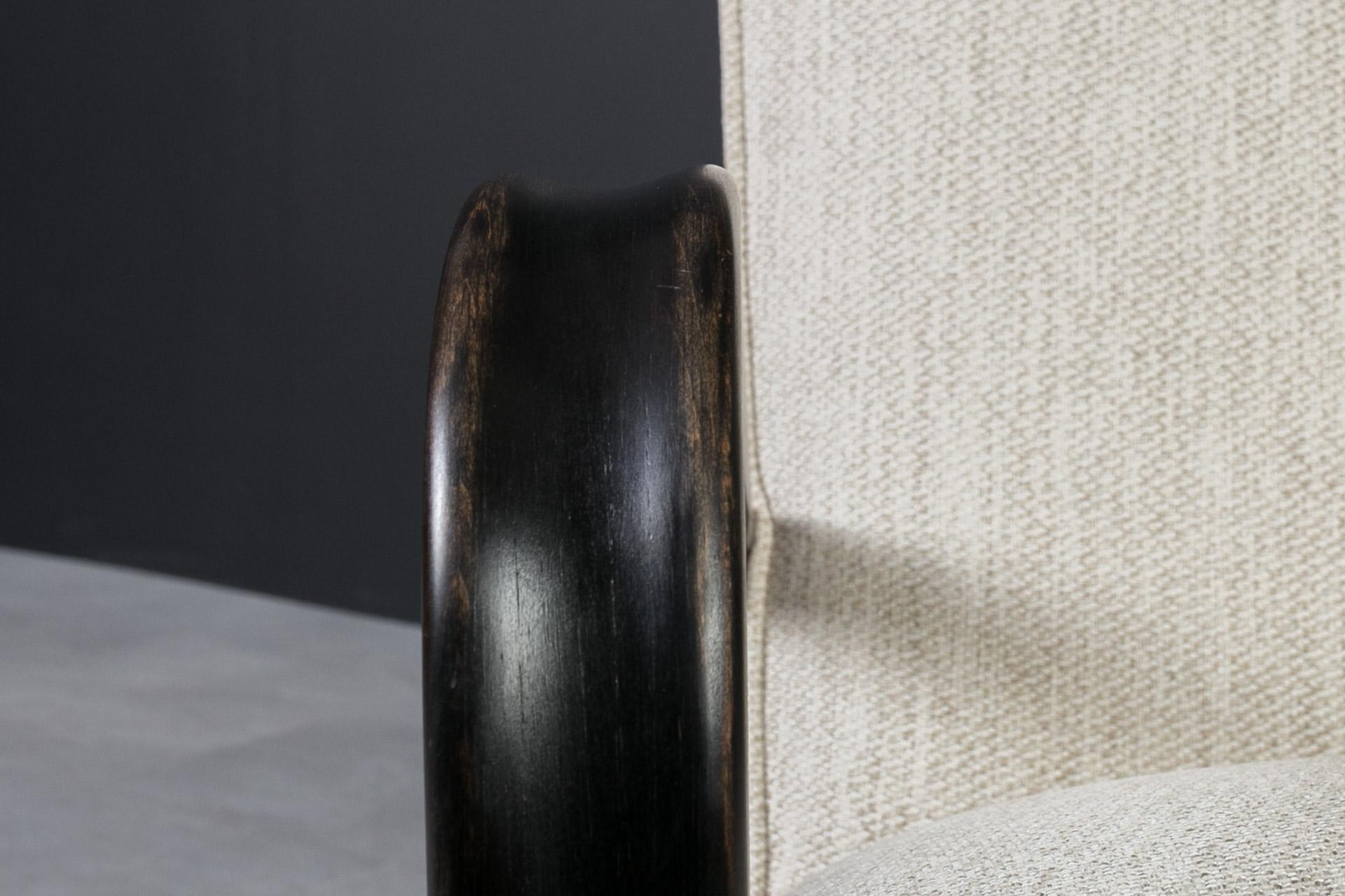 Seltene Art-Déco-Sessel von J. Halabala, Modell H269, 1930er Jahre, 2er Jahre, Set im Angebot 11