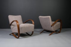 Seltene Art-Déco-Sessel von J. Halabala, Modell H269, 1930er Jahre, 2er Jahre, Set