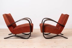 Raros sillones Art Decó de J. Halabala, modelo H269, años 30, lote de 2