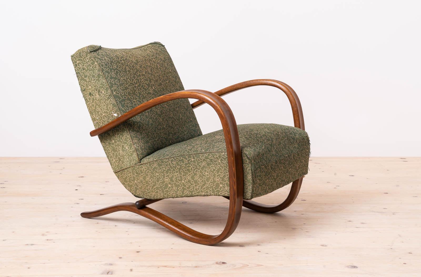 Tchèque Rare Art Deco Armchairs by J. Halabala, Model H269, 1930s, Set of 2 en vente