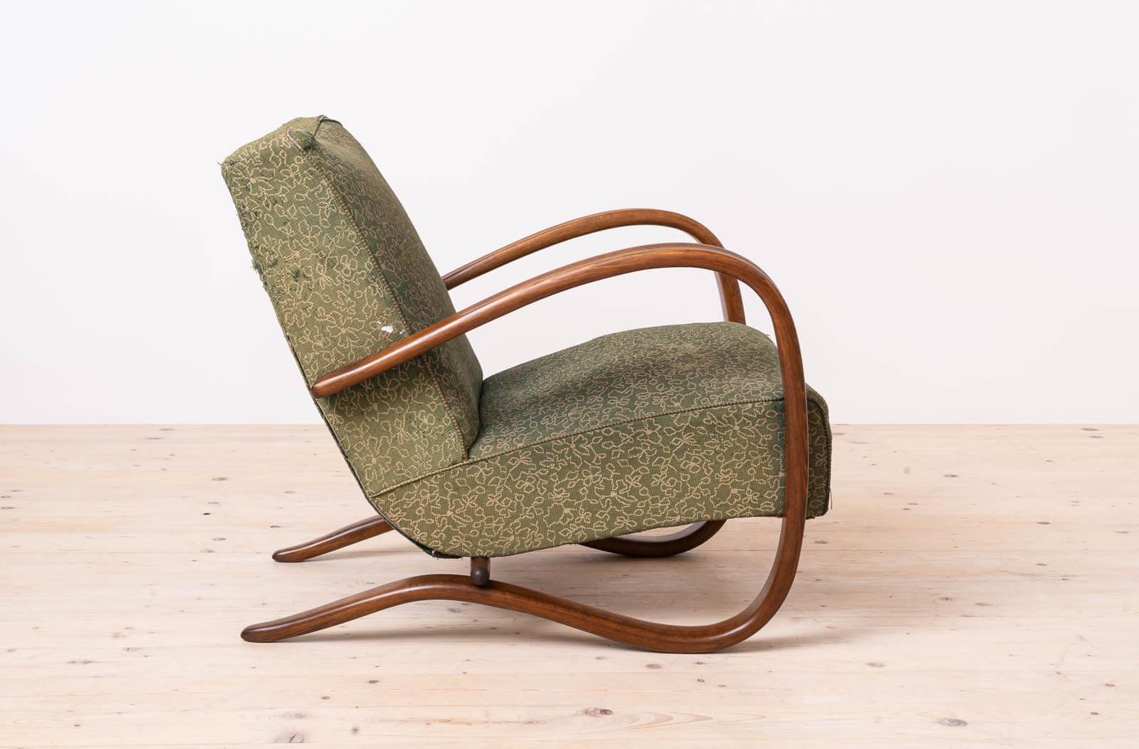 Poli Rare Art Deco Armchairs by J. Halabala, Model H269, 1930s, Set of 2 en vente