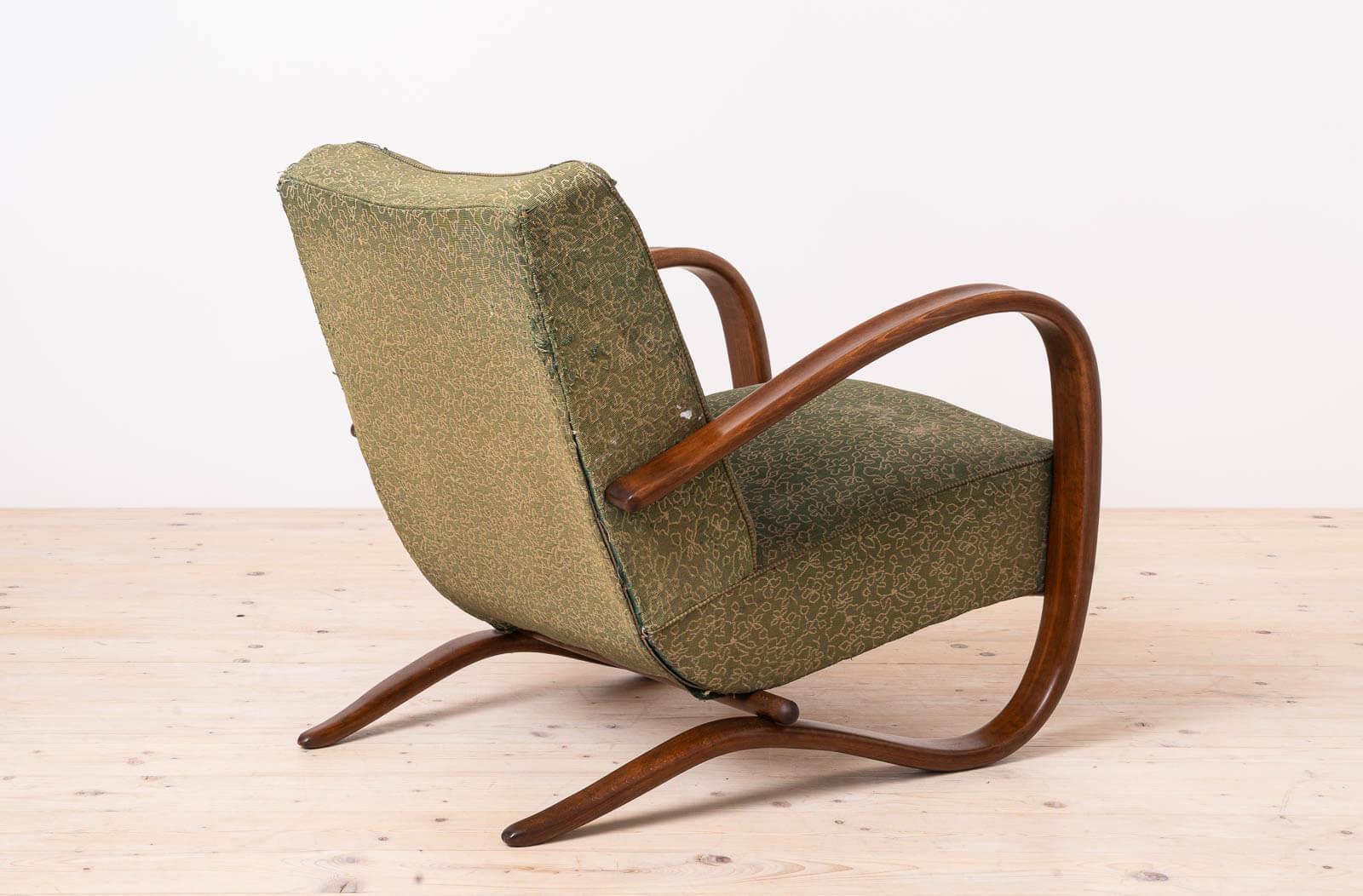 Rare Art Deco Armchairs by J. Halabala, Model H269, 1930s, Set of 2 Bon état - En vente à Wrocław, Poland