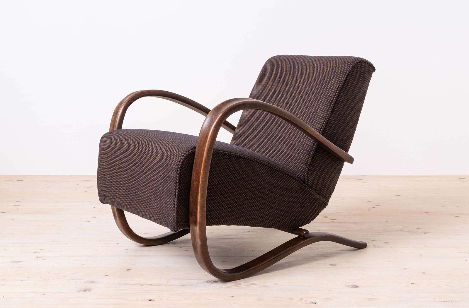 Metà XX secolo Art Deco Armchairs by J. Halabala, Model H269, Made by THONET, 1930s, Set of 2 in vendita