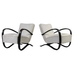 Raros sillones Art Decó de J. Halabala, modelo H269, años 30, lote de 2