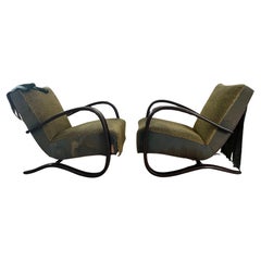 Rare Art Deco Armchairs by J. Halabala, Model H269, 1930s, Set of 2