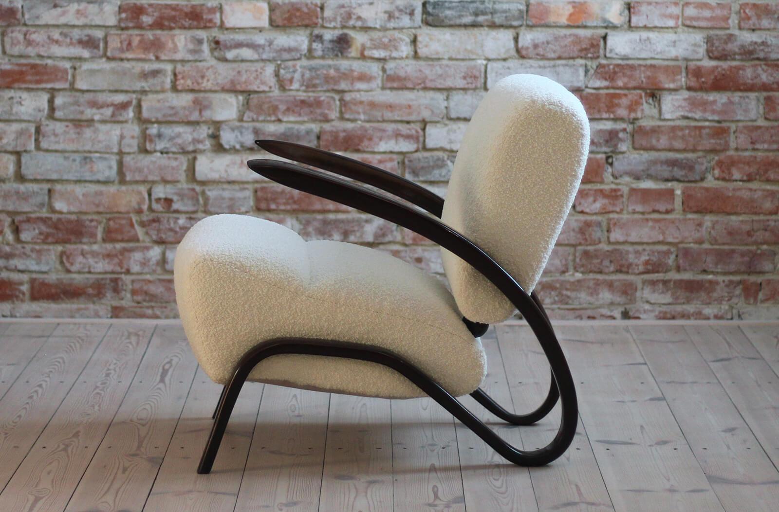 Rare Art Deco Armchairs by J. Halabala, Model H275, 1930s, Set of 2 2