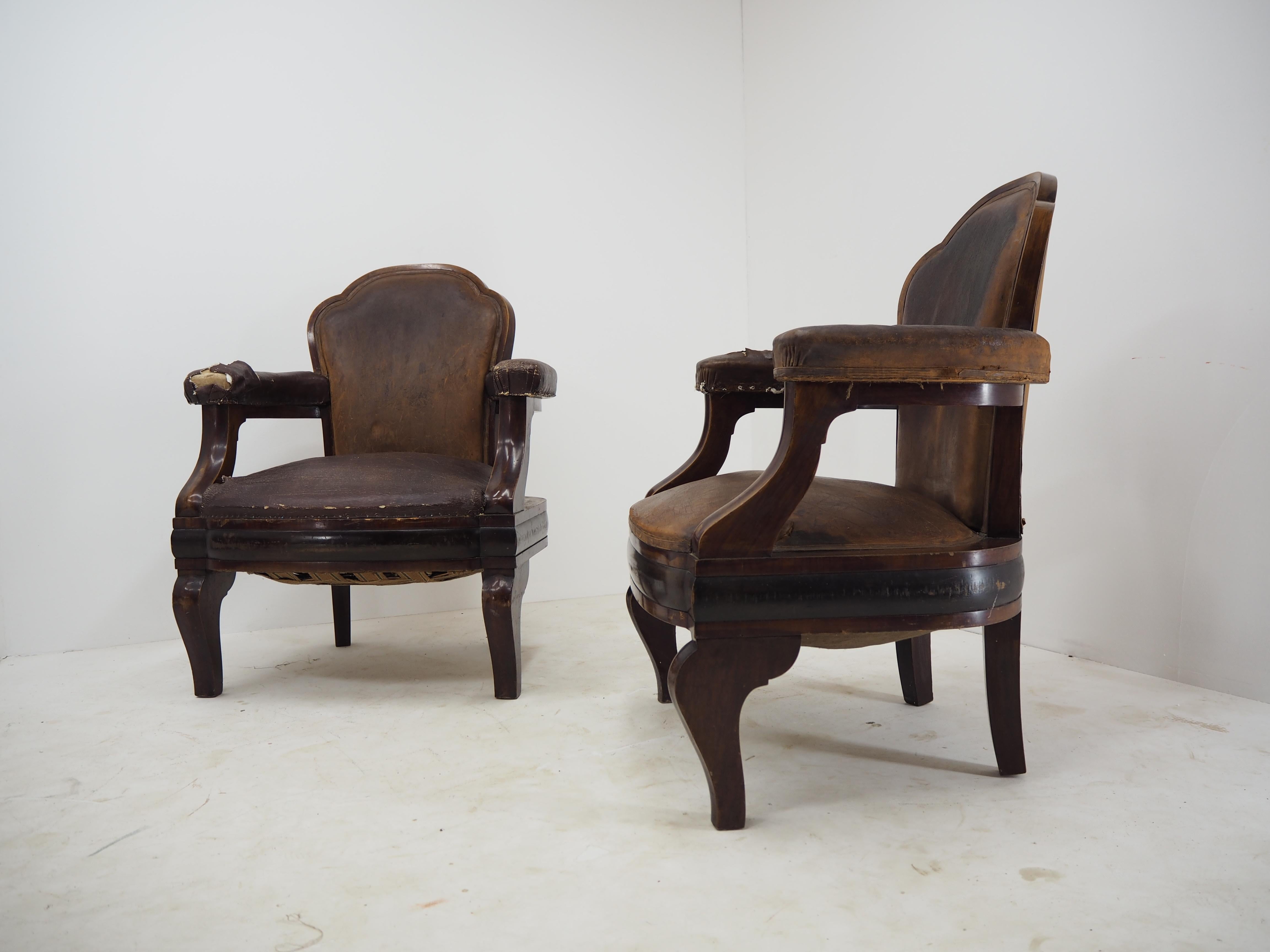 Rare Art Deco Armchairs from Ministry of Interior Czechoslovakia, 1930s 10