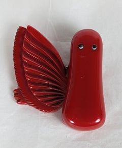 Rare Art Deco Bakelite Pelican Brooch