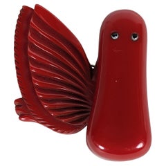 Rare Art Deco Bakelite Pelican Brooch