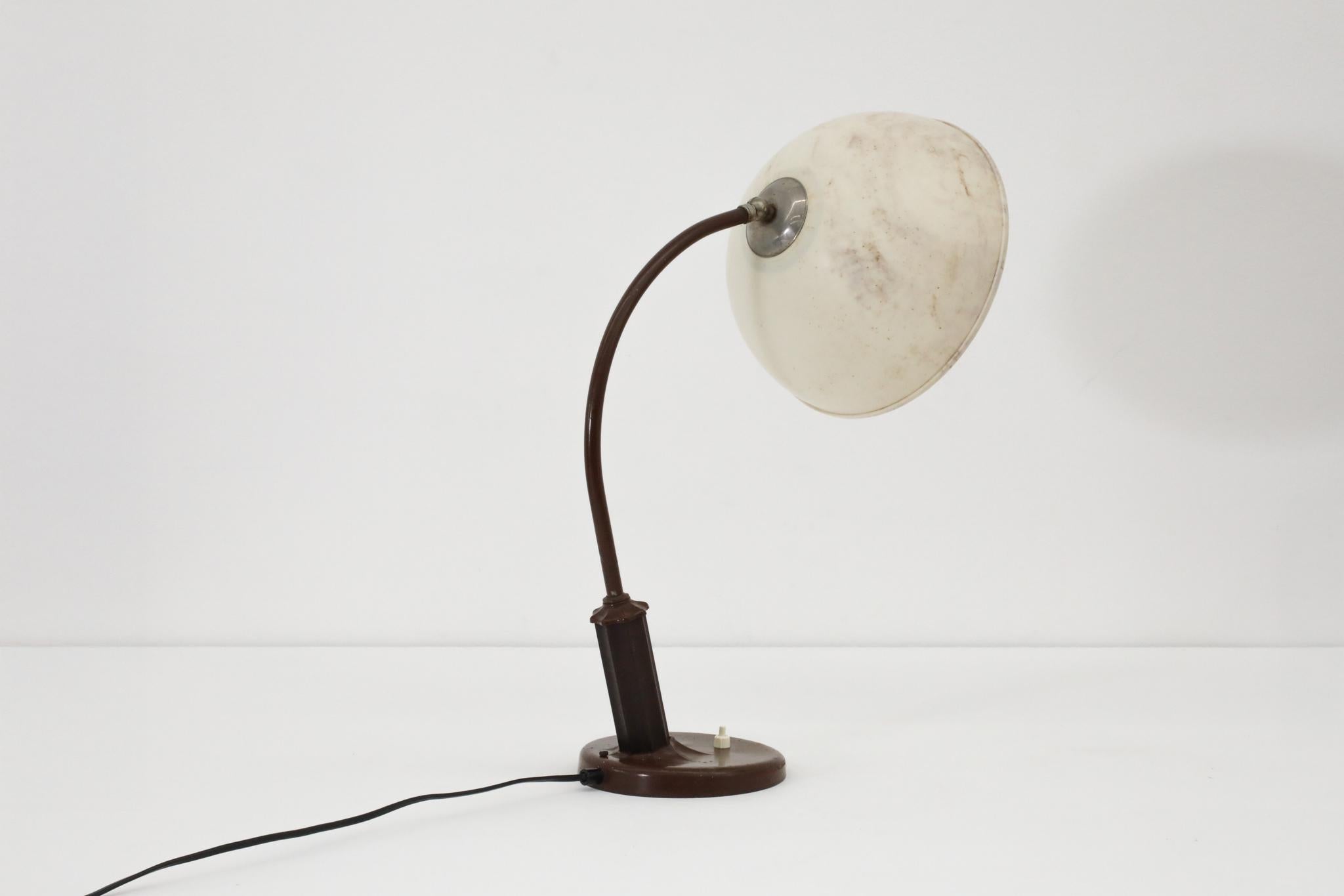 Rare Art Deco Bakelite Table Lamp with Dome Shade For Sale 3