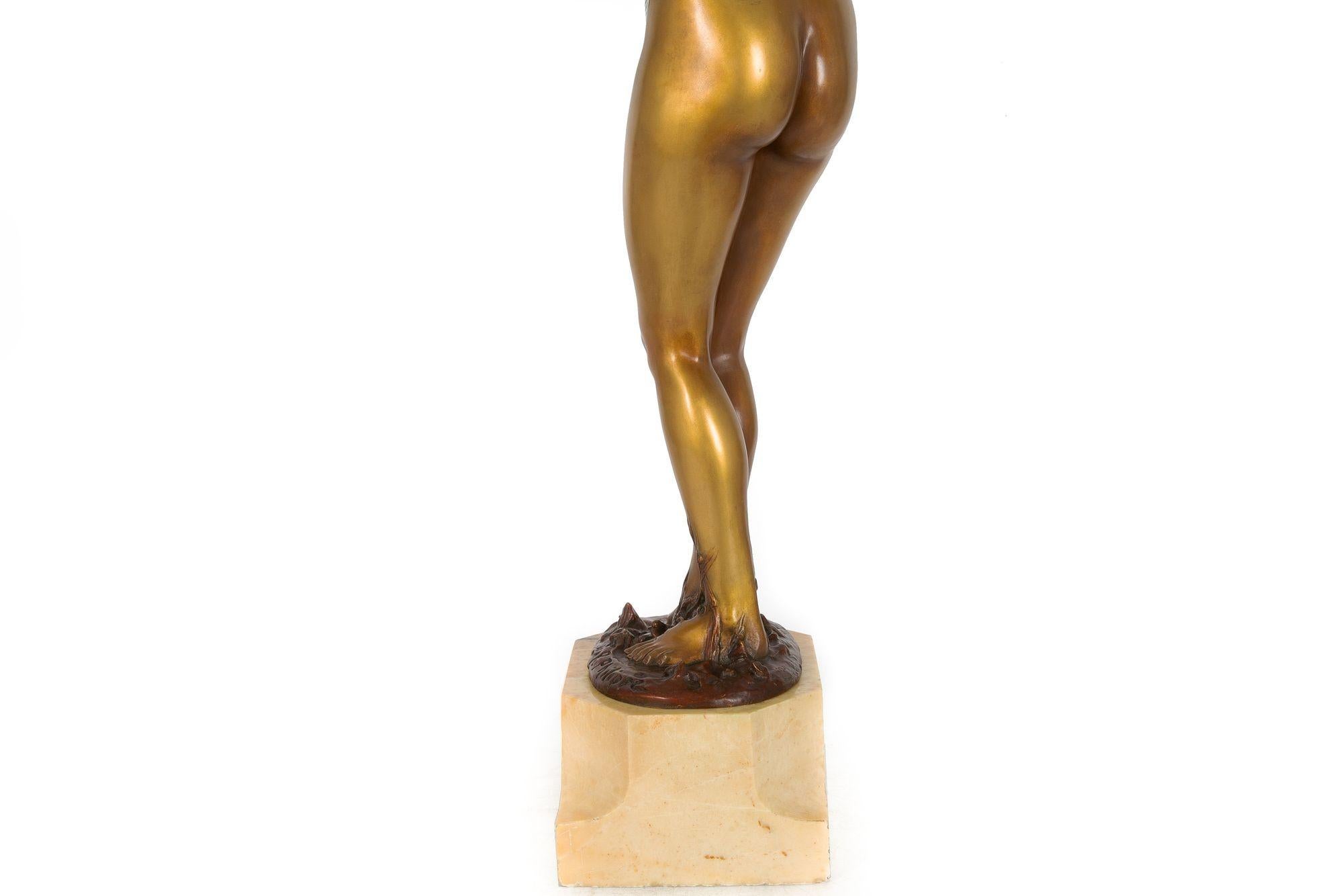 Rare sculpture Art Déco en bronze « Mischievous » de Paul Philippe en vente 8