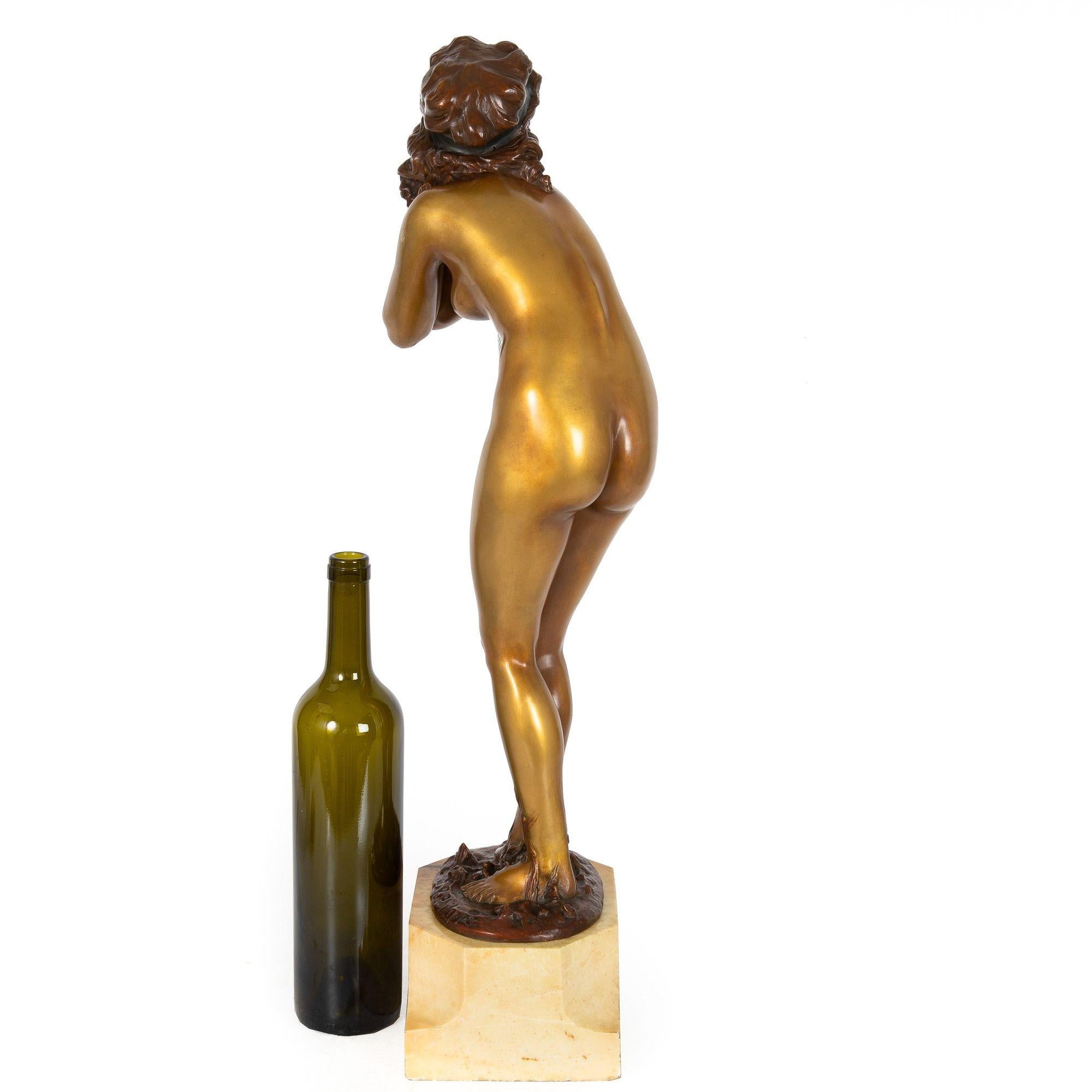 Rare sculpture Art Déco en bronze « Mischievous » de Paul Philippe Bon état - En vente à Shippensburg, PA