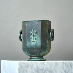 Seltene Art Deco Bronzevase von GAB Guldsmedsaktiebolaget, Schweden, 1930er Jahre