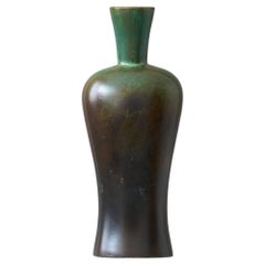 Rare Art Deco Bronze Vase by GAB Guldsmedsaktiebolaget, Sweden, 1930s.
