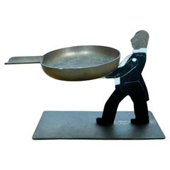 RARE Art Deco Butler holding ash tray figure  Black Americana made in Germany