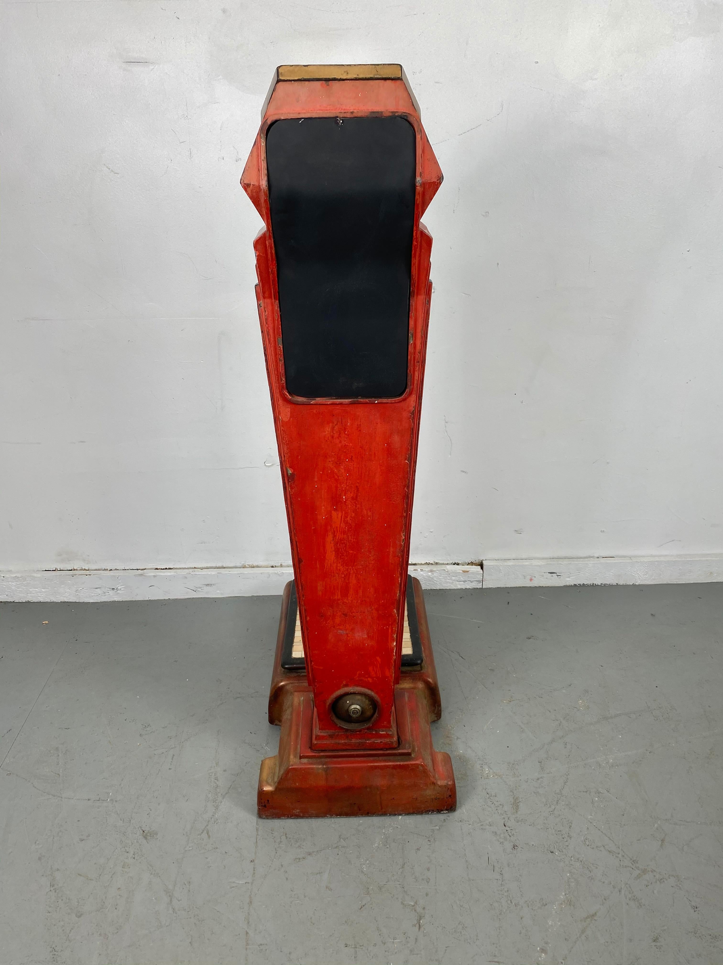 Céramique Rare Art Deco Cast Iron Novelty Penny Scale 