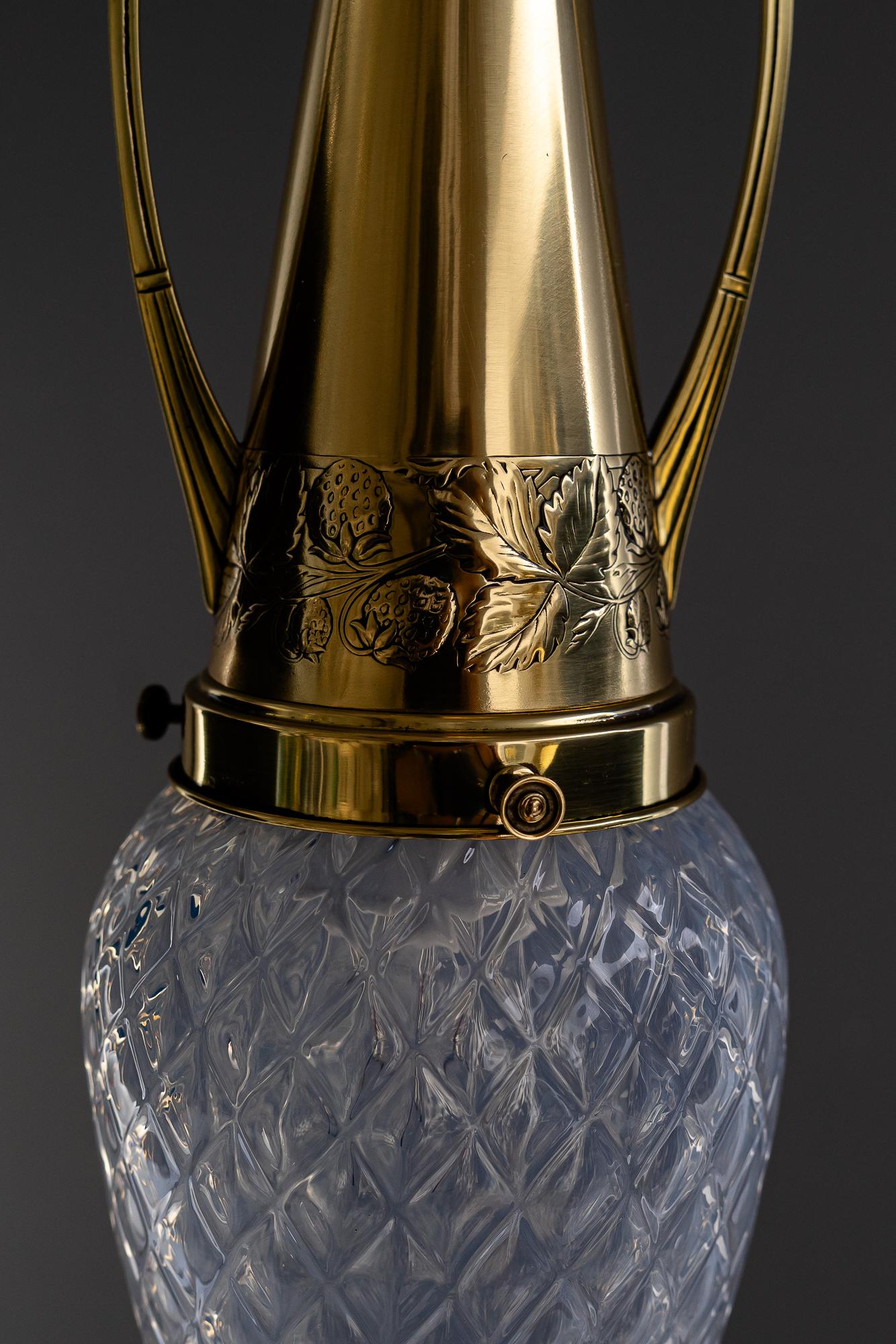 Rare Art Deco ceiling lamp with opaline glass shade vienna around 1920s In Good Condition For Sale In Wien, AT