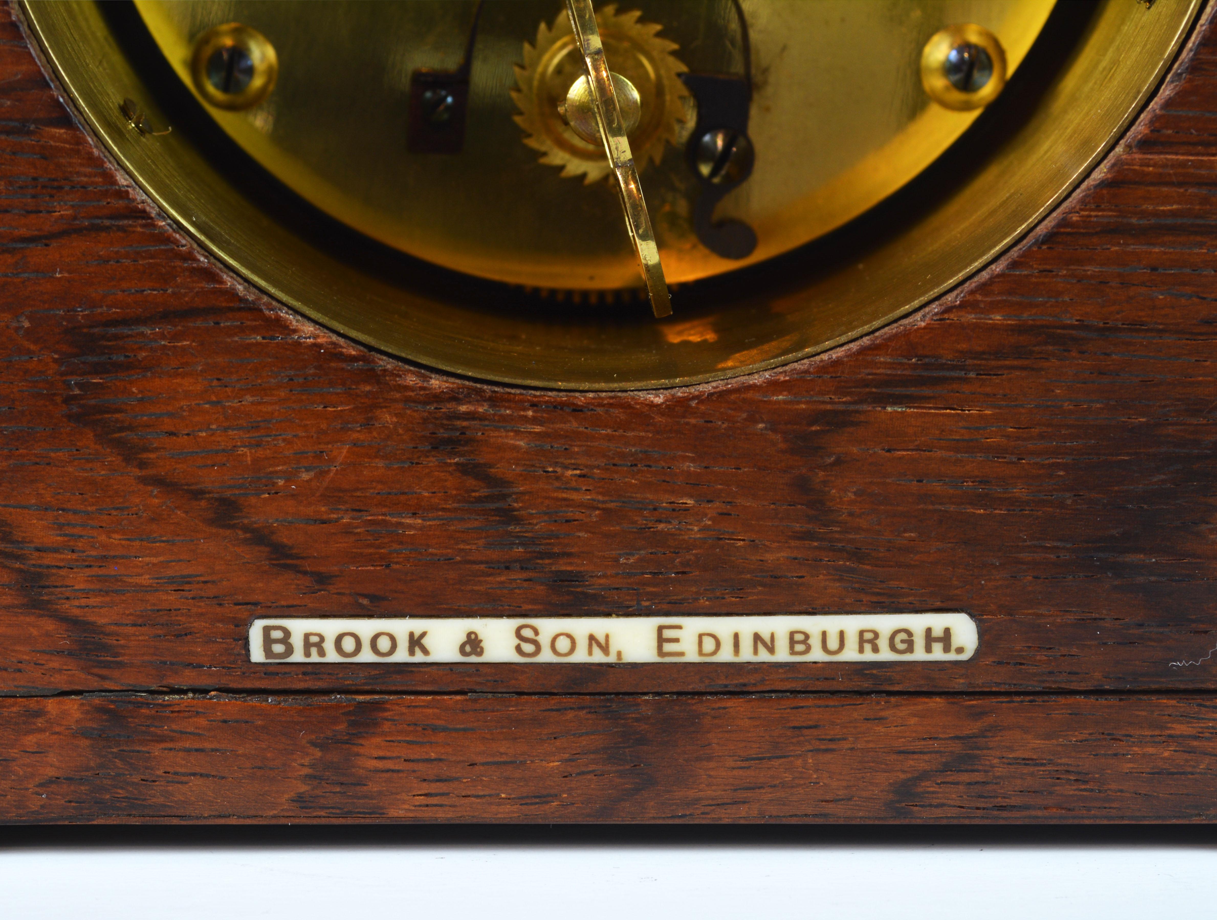 20th Century Rare Art Deco Chinoiserie Tortoise Shell Clock Retailed by Brook & Son, Edinburg For Sale