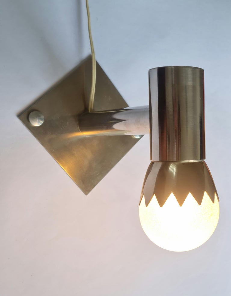 Rare Art Deco Chrome Wall Lamp, Functionalism, 1930s For Sale at 1stDibs