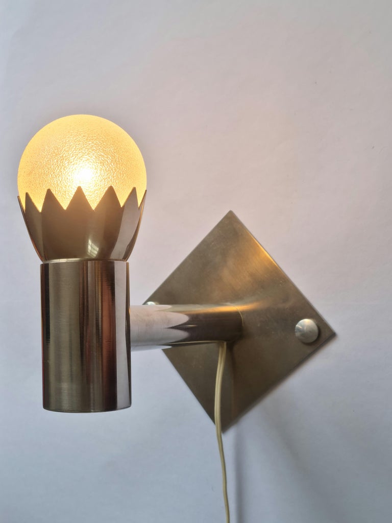 Rare Art Deco Chrome Wall Lamp, Functionalism, 1930s For Sale at 1stDibs