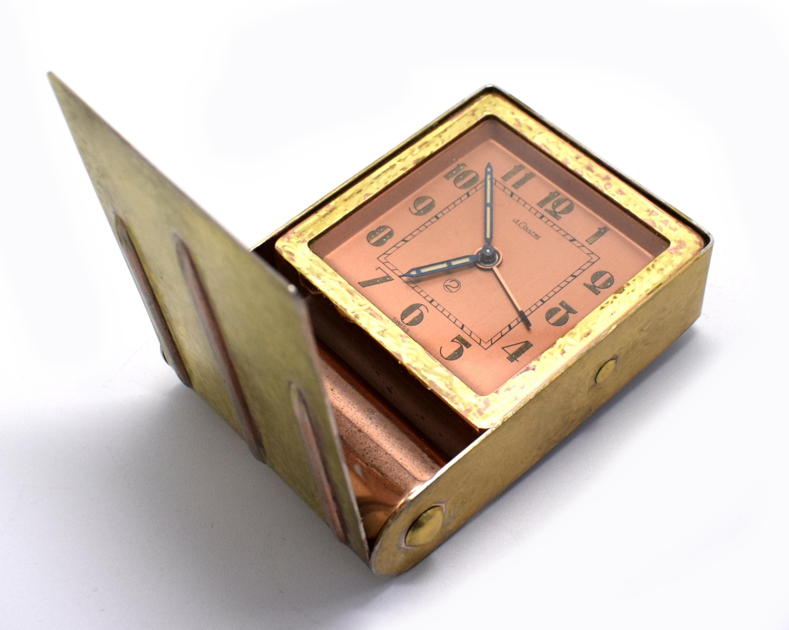 20th Century Rare Art Deco Clock by Jaeger-LeCoultre, circa 1930