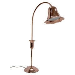 Rare Art Deco Copper Floor Lamp, 1930, Restored