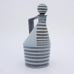 Rare Art Deco Decanter in Porcelain Ewald Dahlskog, Bo Fajans, Sweden, 1930s