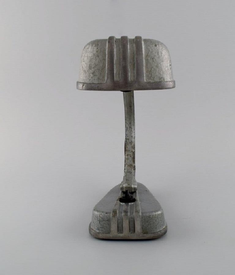 Rare Art Deco Desk Lamp in Original Metallic Lacquer, Mid-20th Century In Good Condition For Sale In Copenhagen, DK