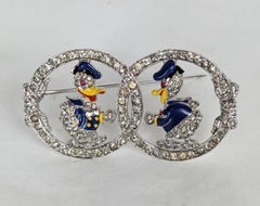 Rare Art Deco Disney Trifari Donald Duck Brooch